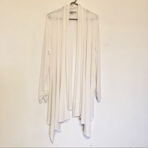 Paula Deen White Cascading Cardigan- Size L